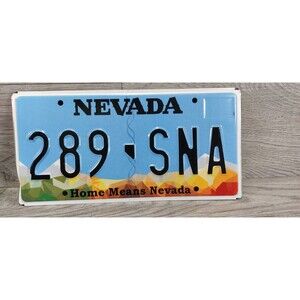 Classic Nevada License Plate Pair 289SNA Home Means Nevada Man Cave Collectible